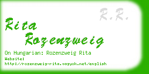 rita rozenzweig business card